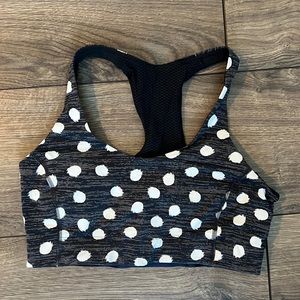 LIMITED RUN Doing Things Black Polka Dot Bra, S